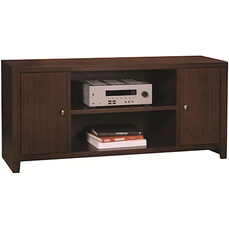 60-Inch Televsion Console with Two Doors & Two Open Shelves